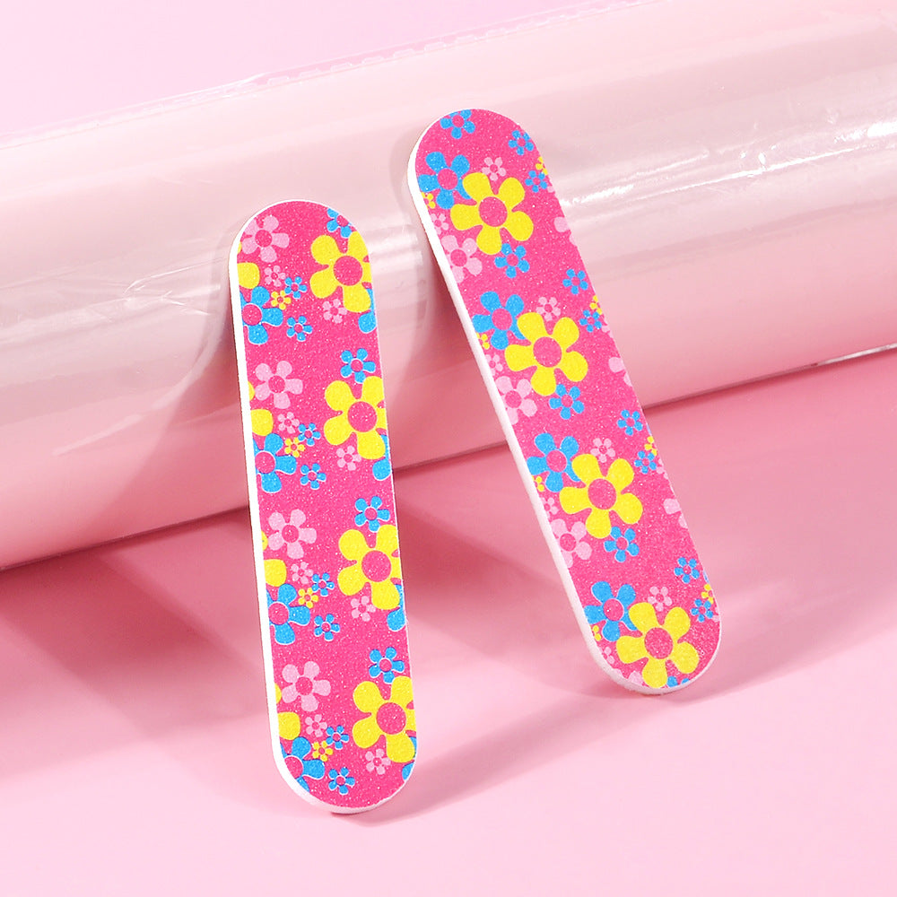 Color Mini 9cm Nail File Printing Double-sided EVA