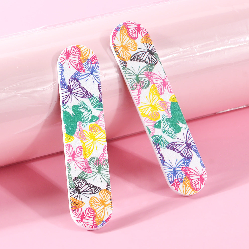 Color Mini 9cm Nail File Printing Double-sided EVA