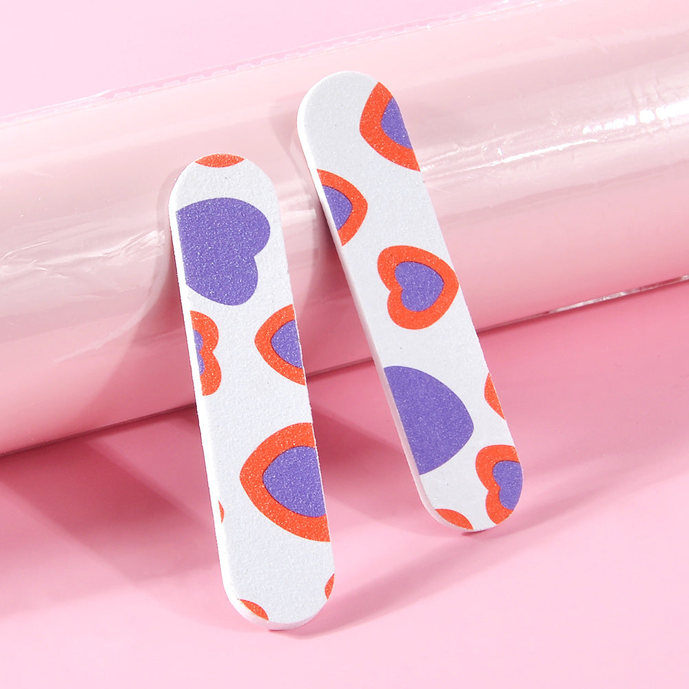 Color Mini 9cm Nail File Printing Double-sided EVA